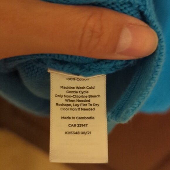 Talbots Plus Petites Blue Cotton Sweater Size 2X Petite - Picture 6 of 6